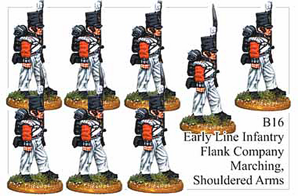 B016  Early Line Infantry Flank Company Marching