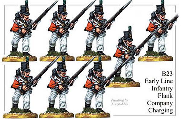 B023  Early Line Infantry Flank Company Charging