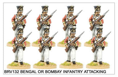 BRV132 Bengal or Bombay Infantry in Shako Advancing 2