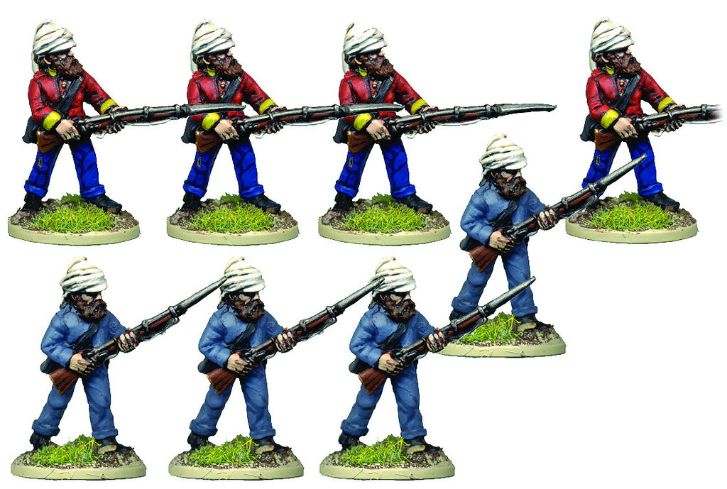 BRV208 British Infantry in Shell Jacket & Wicker Helmet Advancing
