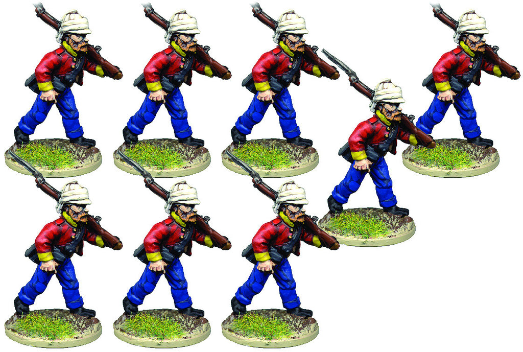 BRV210 British Infantry in Shell Jacket & Wicker Helmet Advancing