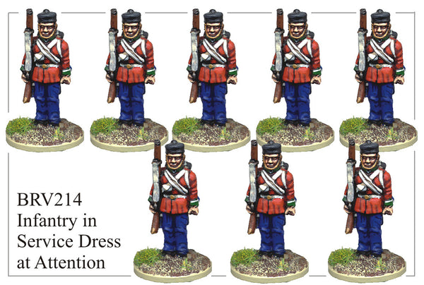 BRV214 British Infantry in Service Dress at Attention