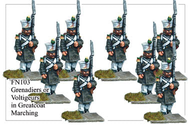 FN103 - Grenadiers Or Voltigeurs In Greatcoat Marching