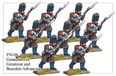 FN106 - Grenadiers In Great Coat And In Bearskin Advancing