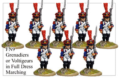 FN009 - Grenadiers Or Voltigeurs In Full Dress Marching
