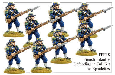 FPF018 French Infantry in Full Kit and Epaulettes Defending