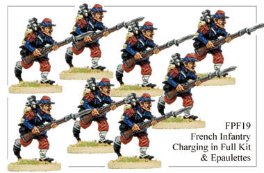 FPF019 French Infantry in Full Kit and Epaulettes Charging