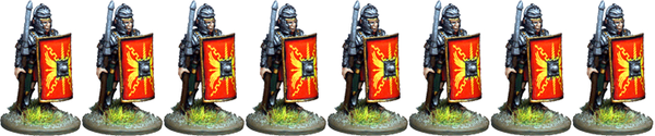 IR051 - Legionaries, Segmented Armour, Armoured Forearm, Standing with Pilum