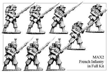 MAX002 French Infantry in Full Kit Advancing