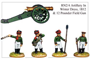 RN024 Artillery in Winter Dress 1812 and 12pdr Field Gun