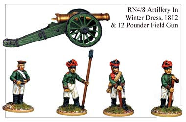 RN048 Artillery in Winter Dress 1812 and 12pdr Field Gun