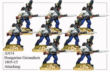 AN034 Hungarian Grenadiers 1805-15 Attacking