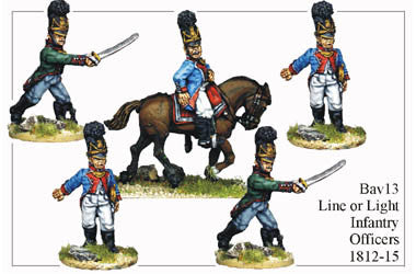 BAV013 Line or Light Infantry Officers 1812-15