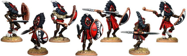 DA114 - Masai Warriors with Feathered Headdress Three