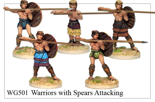 WG501 - Warriors with Spears Attacking