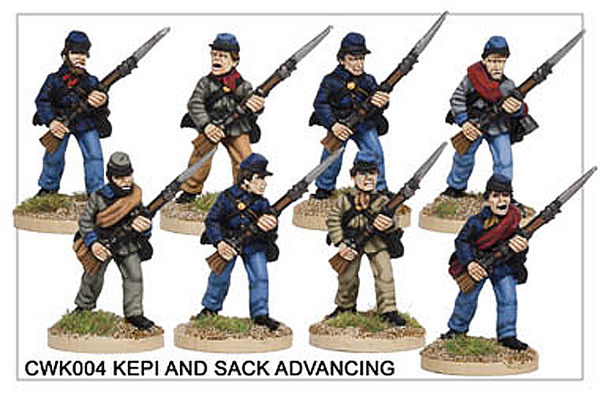 CWK004 Infantry in Kepi and Sack Coat Advancing