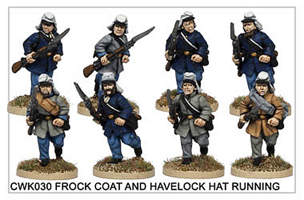 CWK030 Infantry in Havelock and Frock Coat Running