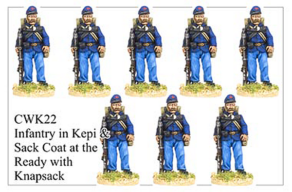 CWK022 Infantry in Kepi and Sack Coat at the Ready