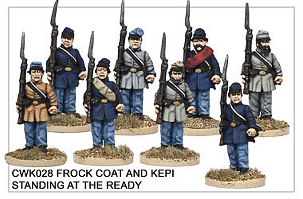 CWK028 Infantry in Kepi and Frock Coat at the Ready