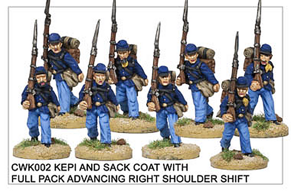 CWK002 Infantry in Kepi and Sack Coat Marching