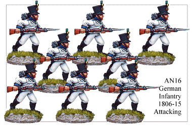 AN016 German Infantry 1806-15 Attacking