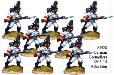 AN028 German Grenadiers 1805-15 Attacking