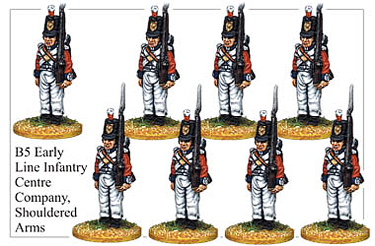 B005 Early Line Infantry Centre Company Shouldered Arms