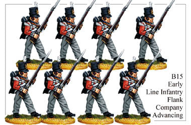 B015  Early Line Infantry Flank Company Advancing
