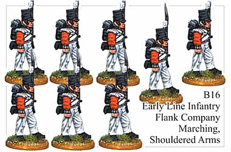 B016  Early Line Infantry Flank Company Marching