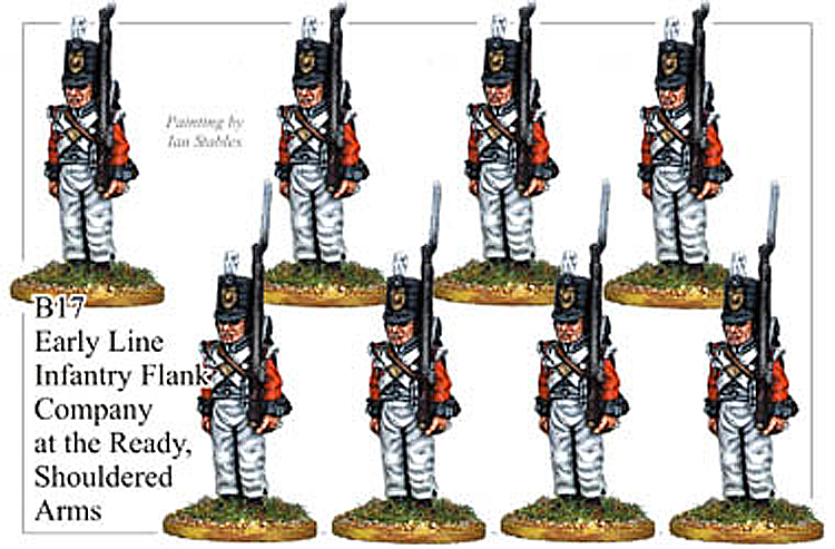B017  Early Line Infantry Flank Company Shouldered Arms