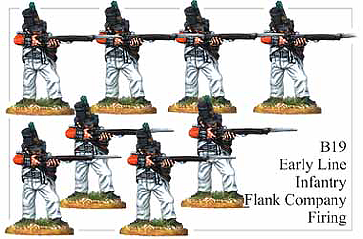B019  Early Line Infantry Flank Company Firing