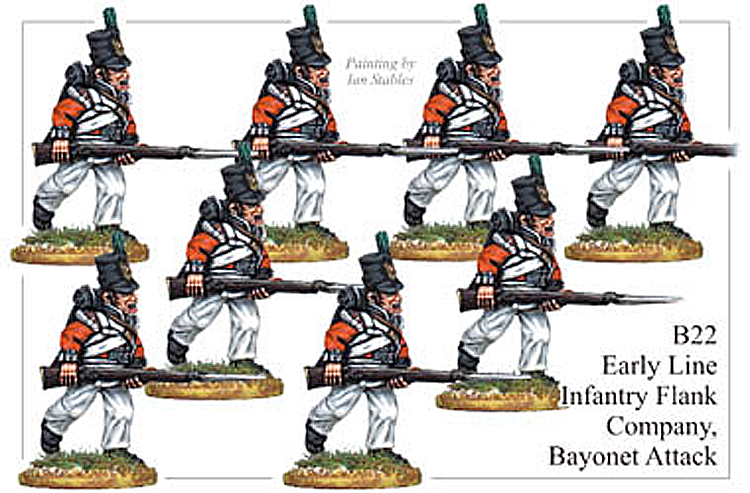 B022  Early Line Infantry Flank Company Bayonet Attack