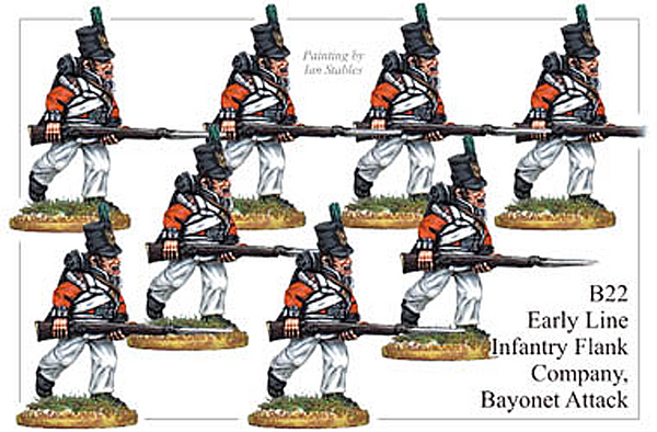 B022  Early Line Infantry Flank Company Bayonet Attack