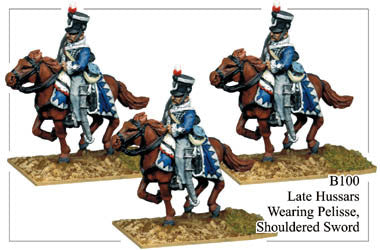 B100 Late Hussars Wearing Pelisse Shouldered Sword