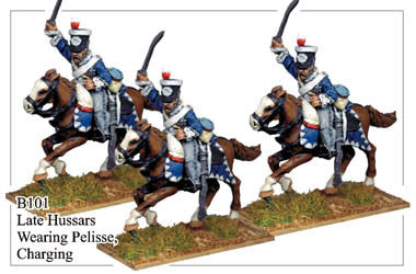 B101 Late Hussars Wearing Pelisse Charging
