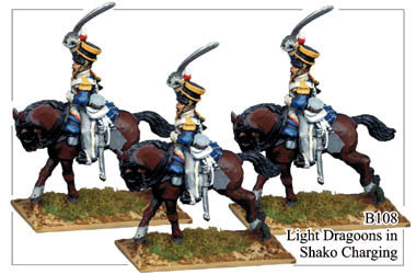 B108 Light Dragoons in Shako Charging