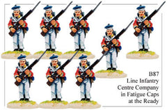 B087 Line Infantry Centre Company in Fatigue Caps At the Ready