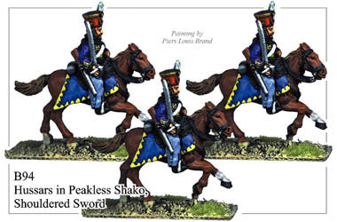 B094 Hussars in Peakless Shako Shouldered Sword