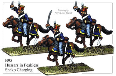 B095 Hussars in Peakless Shako Charging