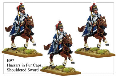 B097 Hussars in Fur Caps Shouldered Sword