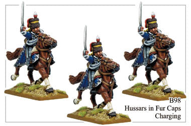 B098 Hussars in Fur Caps Charging