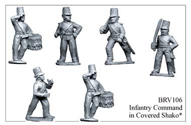 BRV106 British Infantry in Shell Jackets & Covered Shakos Command