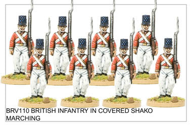 BRV110 British Infantry in Shell Jackets & Covered Shakos Marching