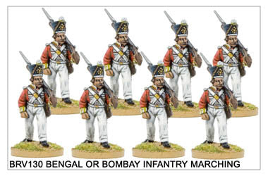 BRV130 Bengal or Bombay Infantry in Shako Marching 2