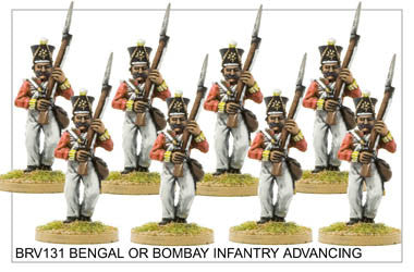 BRV131 Bengal or Bombay Infantry in Shako Advancing