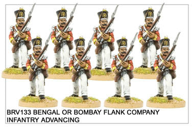 BRV133 Bengal or Bombay Infantry in Shako Advancing, Flank Company