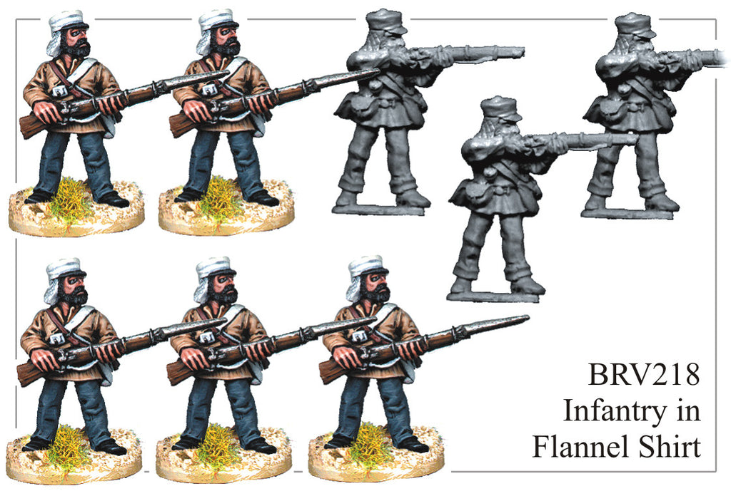 BRV218 British Infantry in Flannel Shirt
