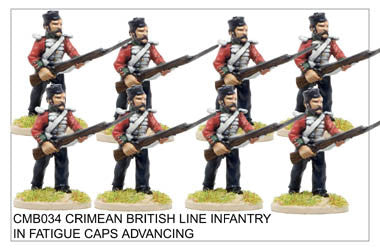 CMB034 Line Infantry in Fatigue Caps Advancing