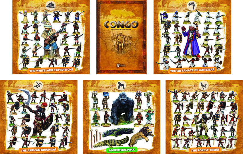 CONGO BUNDLE 3 - All four factions, the Adventure Pack and the Rulebook (15% off and free shipping)