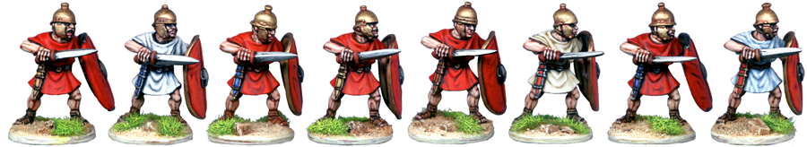 CR012 - Unarmoured Legionaries Attacking with Gladius, No Crest